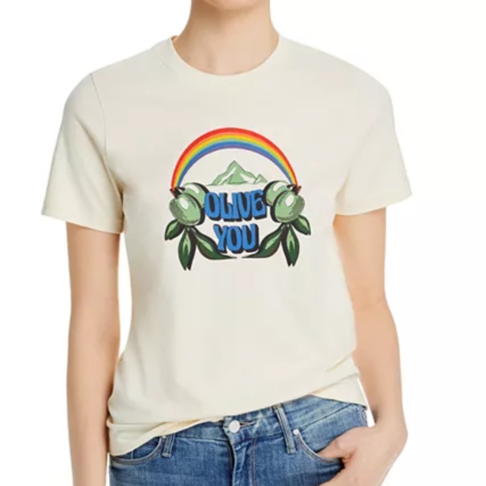 Tory Burch Olive You Tee | Designer Graphic T-Shirt | Casual Women's Top